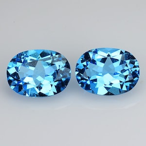 2.55 CTS- Twinkling Love Blue 100%Natural BRAZIL TOPAZ Oval loose gemstones "watch video link in description"Clean topaz/genuine topaz