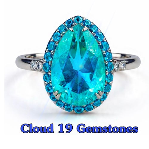 Spinelle Naturel Bleu-vert 6,49 Carats - Forme Coussin, Certifié GIA, Qualité Excellente
