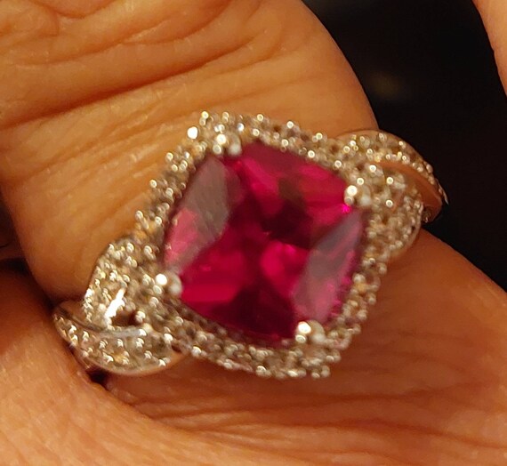 Sterling ruby ring - image 2