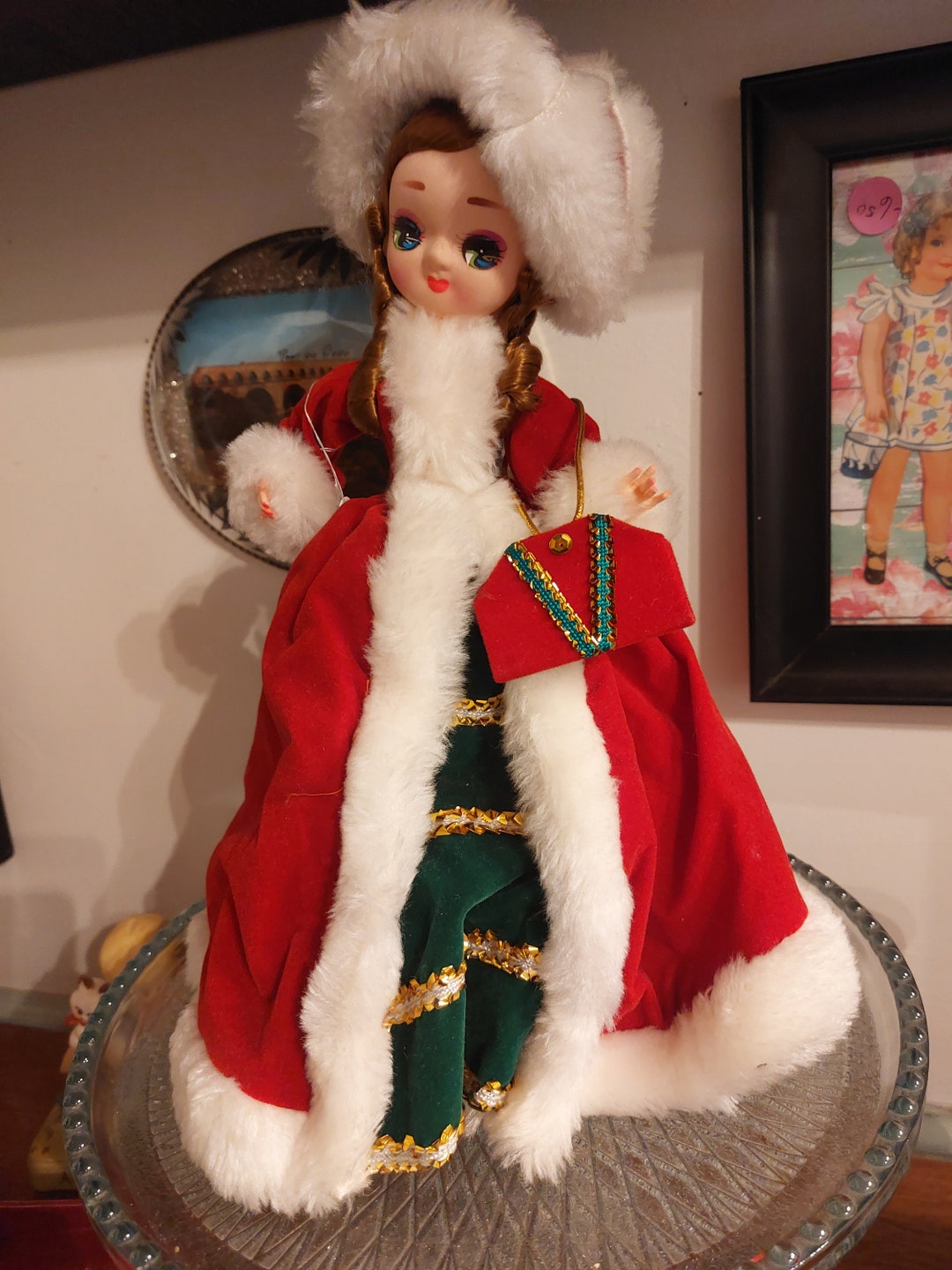 Vintage Bradley Christmas Music Box Doll Etsy