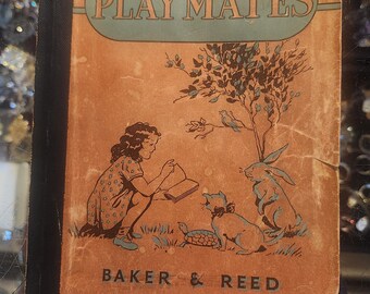 Antique Playmates school readerbook
