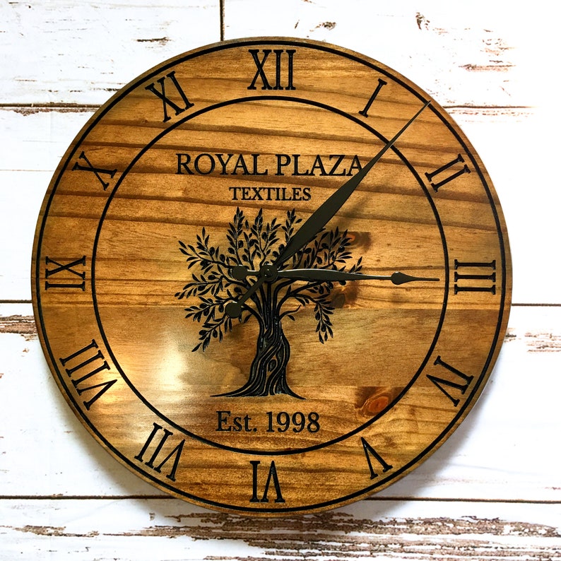 Custom Wall Clock Wedding / Anniversary Gift Wood Clock Etsy