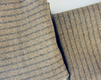 Vintage Braun + Grau Gestreift Passende Weiche Wolle Stoff-Material - Schnitte separat erhältlich