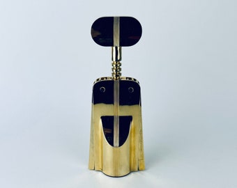 Vintage 'Biesse' Italy Brass Cork Screw Opener/Cavaturaccioli - Designed By Pino Spagnolo - Made In Italy - Barware Gift