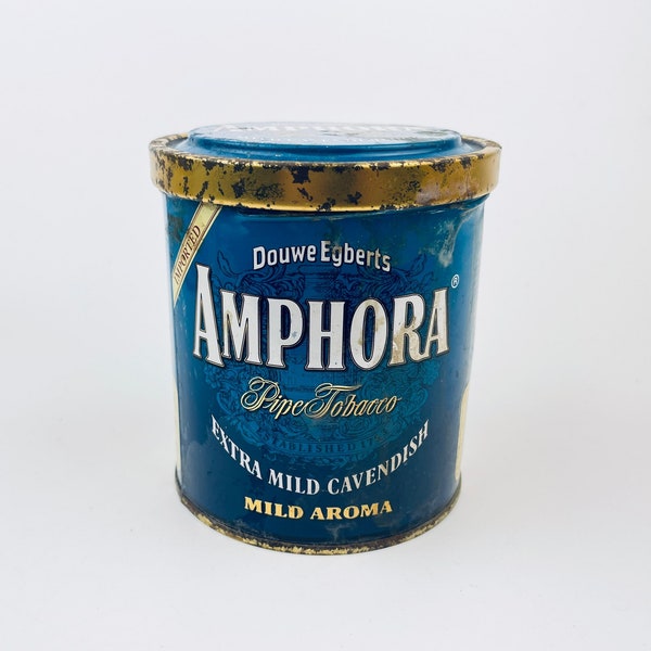 Vintage Amphora Cigarettes Tin - Pipe Tobacco - Extra Mild Cavendish - Mild Aroma - Douew Egberts