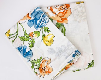 Vintage Elegance 'Standard' Floral Pillow Cases - Set Of Two (2) - 50/50 Cotton + Polyester Blend - Made In Canada - New Old Stock (NOS)