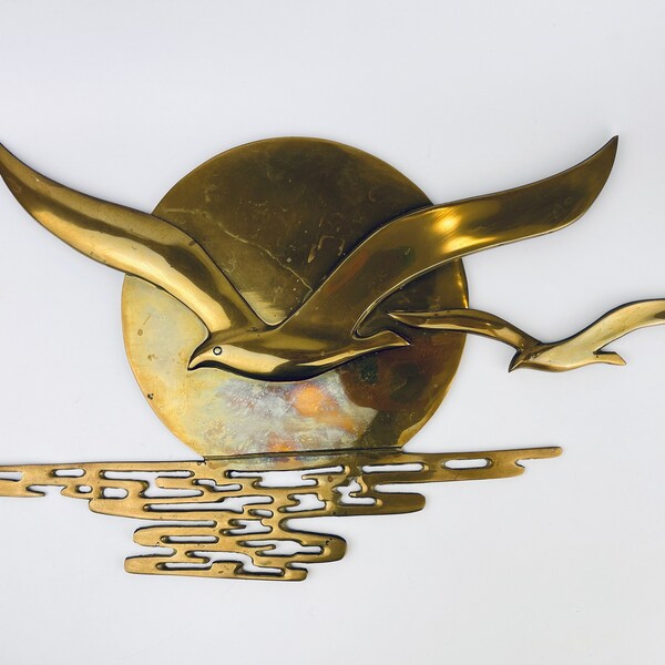 Brass Metal Art Vintage Wall Etsy