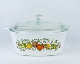 CORNING WARE コーンフラワーブルー キャセロール ガラス蓋付き