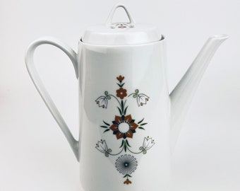 Vintage Floral Pattern Tea Kettle/Pot - Hutschenreuther Arzberg Bavaria - Made in Germany