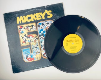 ヴィンテージ 1978年 ディズニー ミッキー 50周年記念 ビニールレコード 子供向けストーリー LP