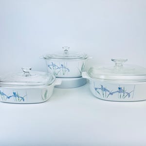 Vintage &#39;Shadow Iris&#39; Corning Ware Casserole Dish - Made In Canada - Sold Separately