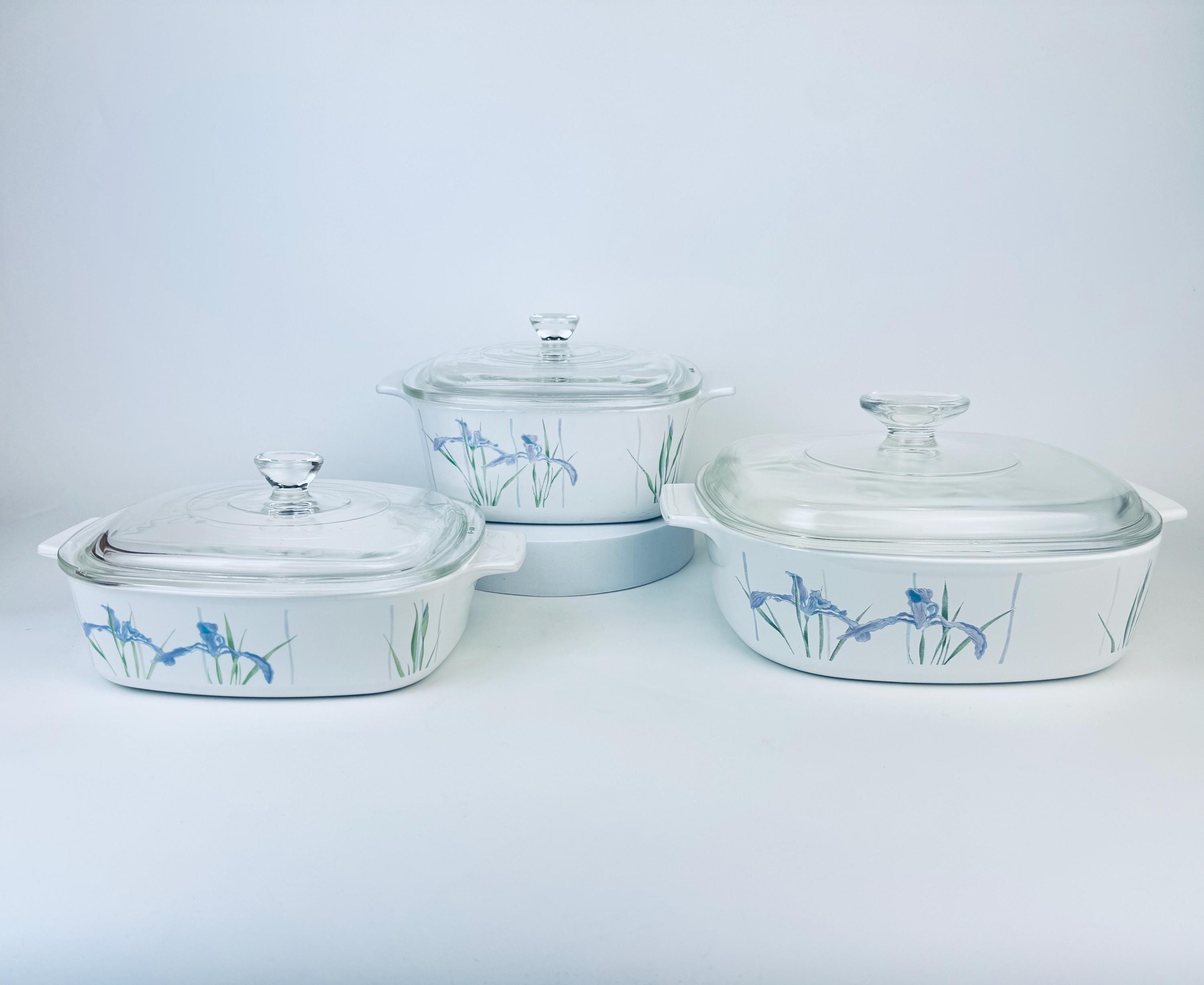Vintage  Vintage Corning Ware A-10-B Shadow Iris Casserole Dish 2.5 Liter with lid main image 0
