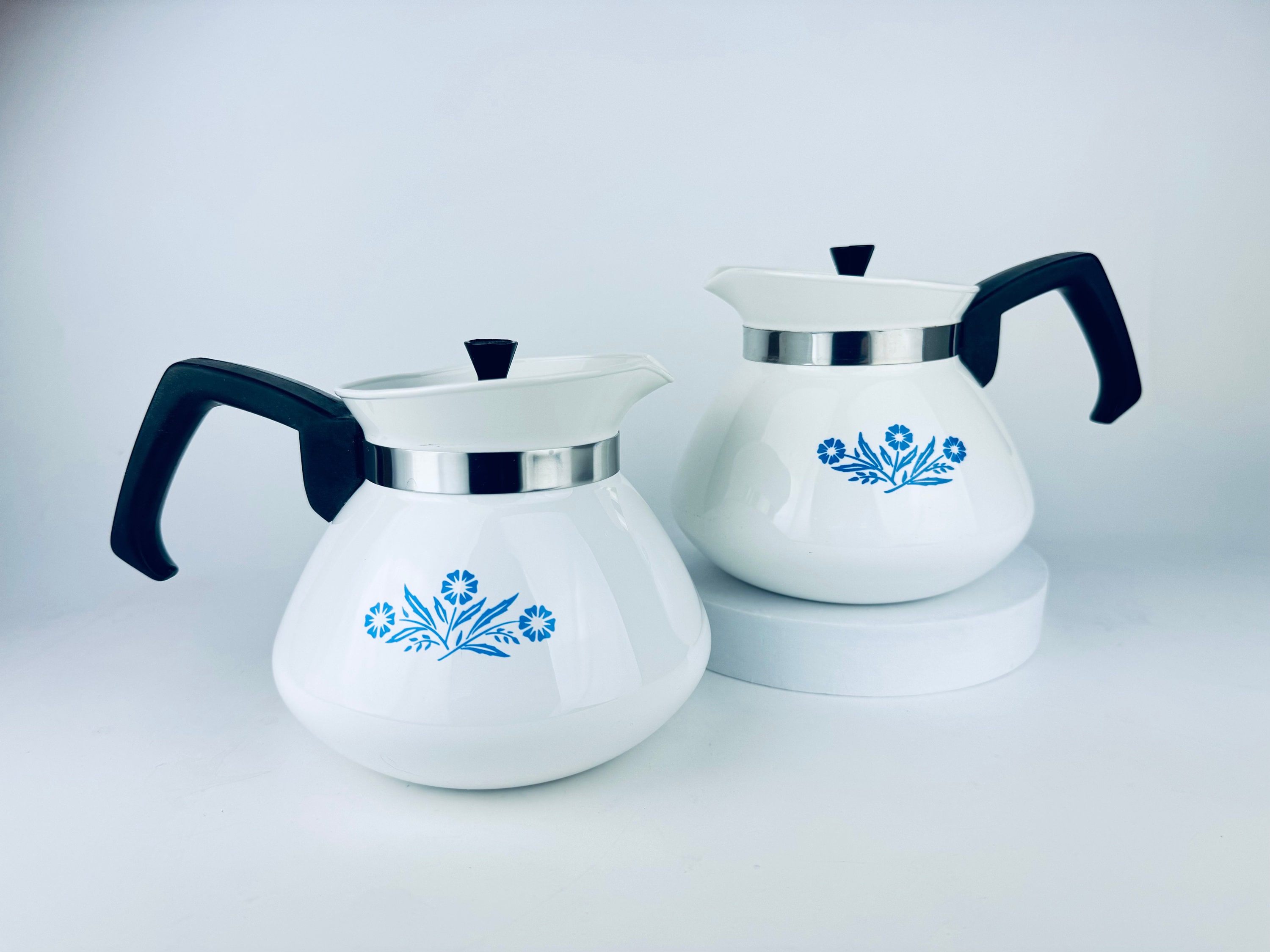 Vintage Blue Cornflower Corning Ware Coffee/teapot - 3 & 6 Cup