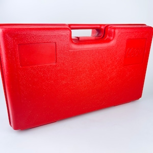 Vintage Red Plastic LEGO Storage Carrying Box - Made In USA