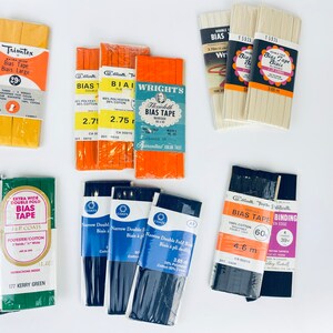 Vintage Schrägband - Verschiedene Farben + Breiten - Made In Canada/USA - New Old Stock (NOS) - Polyester + Baumwollmischung Bild 7