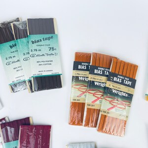Vintage Schrägband - Verschiedene Farben + Breiten - Made In Canada/USA - New Old Stock (NOS) - Polyester + Baumwollmischung Bild 5