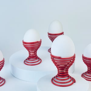 Vintage 1980&#39;s Metal Spring Egg Skelter/Cup Holders - Sets Sold Separately