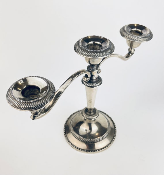 Vintage Silver EP Zinc Alloy Candelabra Three Candlestick, 51 OFF