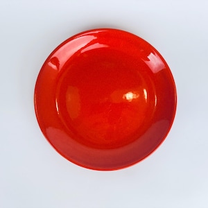 Vintage 'Waechtersbach' Red Ceramic Dinner Plate - Christmas Holiday Dinner Tableware