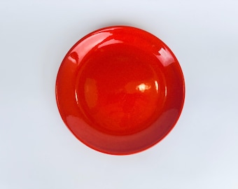 Vintage 'Waechtersbach' Red Ceramic Dinner Plate - Christmas Holiday Dinner Tableware