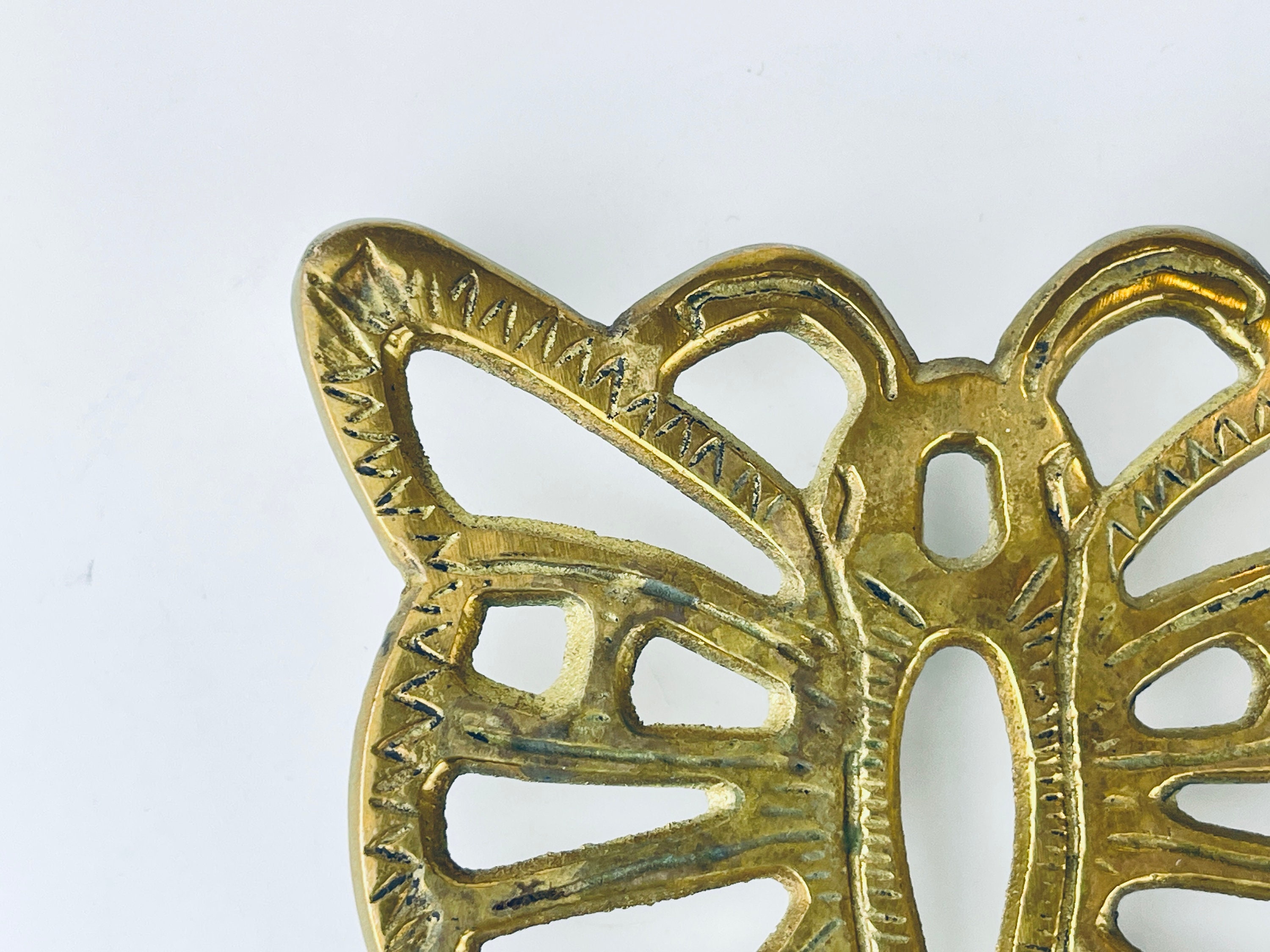 ヴィンテージ真鍮バタフライトリベット - ホットポット/プレート