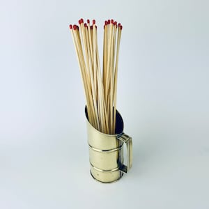 Vintage Brass Match Holder - Attractive Aged Metal Patina