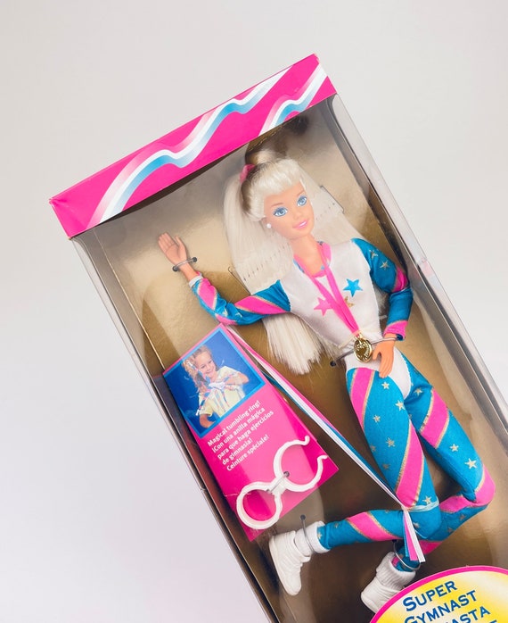 Bambola Barbie vintage Super ginnasta Anello rotante magico Nuova