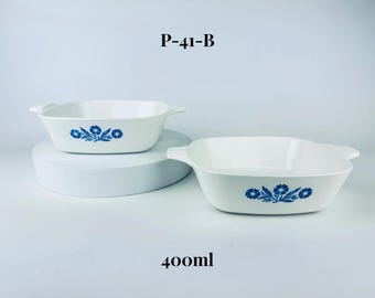 Vintage Blue Cornflower Corning Ware Casserole Dish - Made In