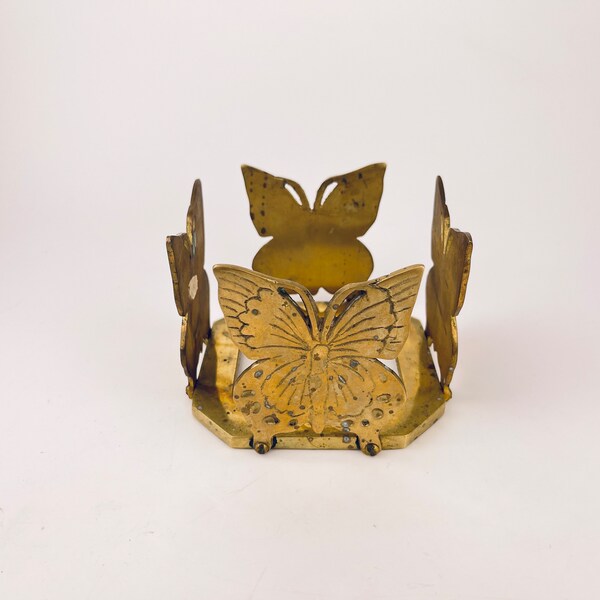 Brass Butterfly Candle Holder Etsy