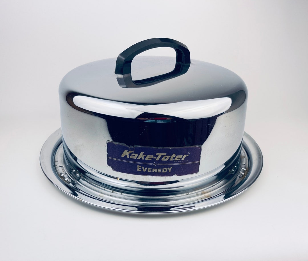 Vintage Chrome Cake Dome Carrier/server Everedy Kaketoter Etsy