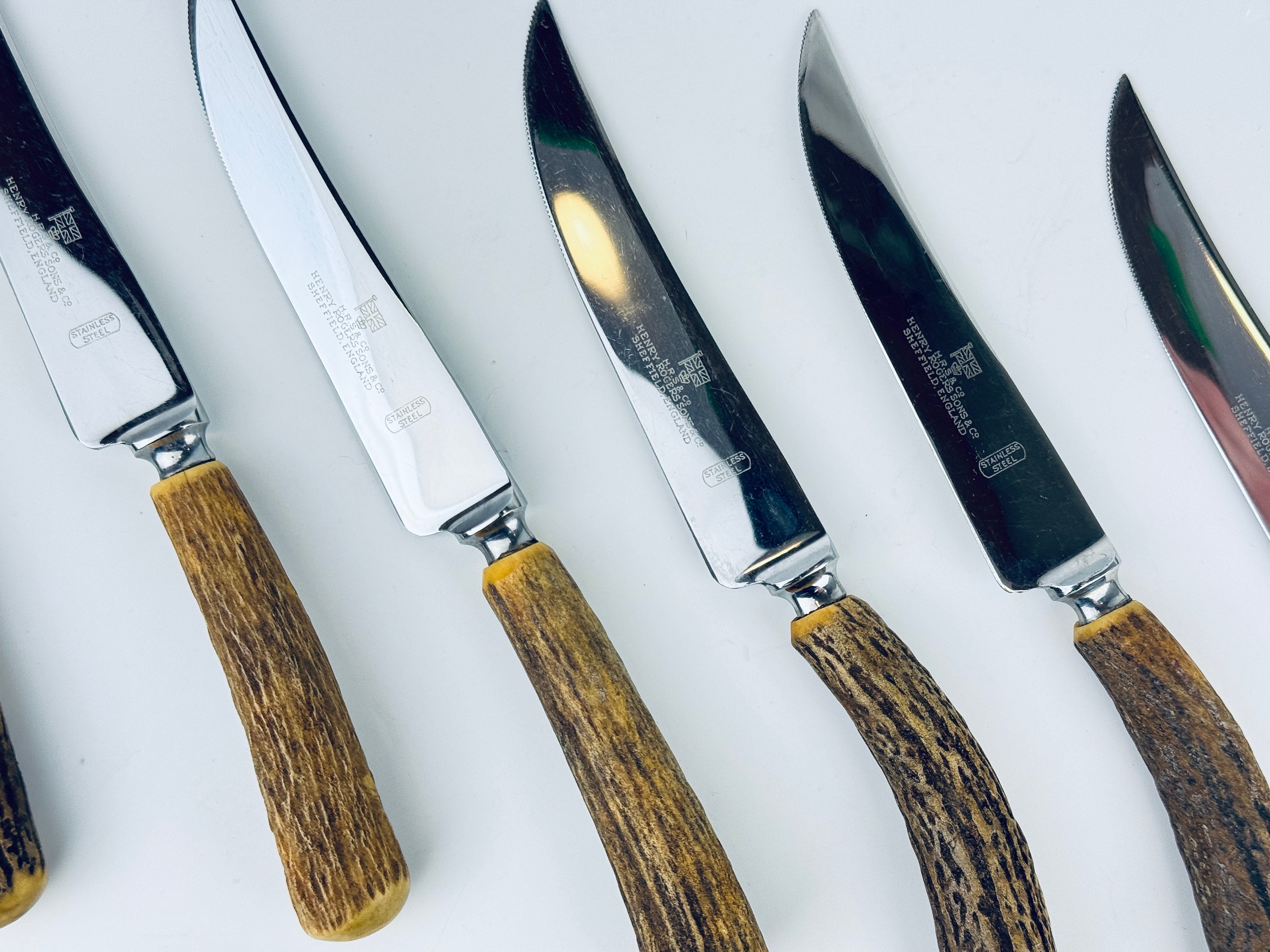 Vintage Genuine Antler Handles 'henry Rogers & Sons Co