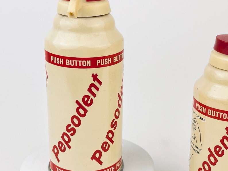 Vintage Pepsodent Tooth Paste Bathroom/Dentist Movie/Film Prop Decor Set Of Two 2 Made In USA image 5
