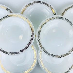 Vintage &#39;Heat Proof&#39; Federal Glass Replacement Bowls - Golden Harvest Pattern - Made In USA