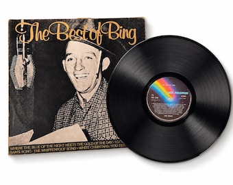 Vintage 1974 UK Bing Crosby Vinyl LP Skiva Klassisk Pop Big Band Musikdekor