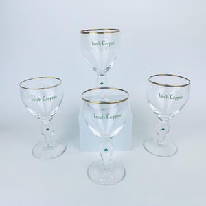 Vintage Irish Coffee Gold Rimmed Mugs - Set of Four (4)