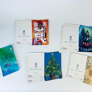 Cartes de Noël « Bellefair » vintage - Cartes saisonnières + enveloppes - Fabriquées au Canada - Neuf vieux stock (NOS)