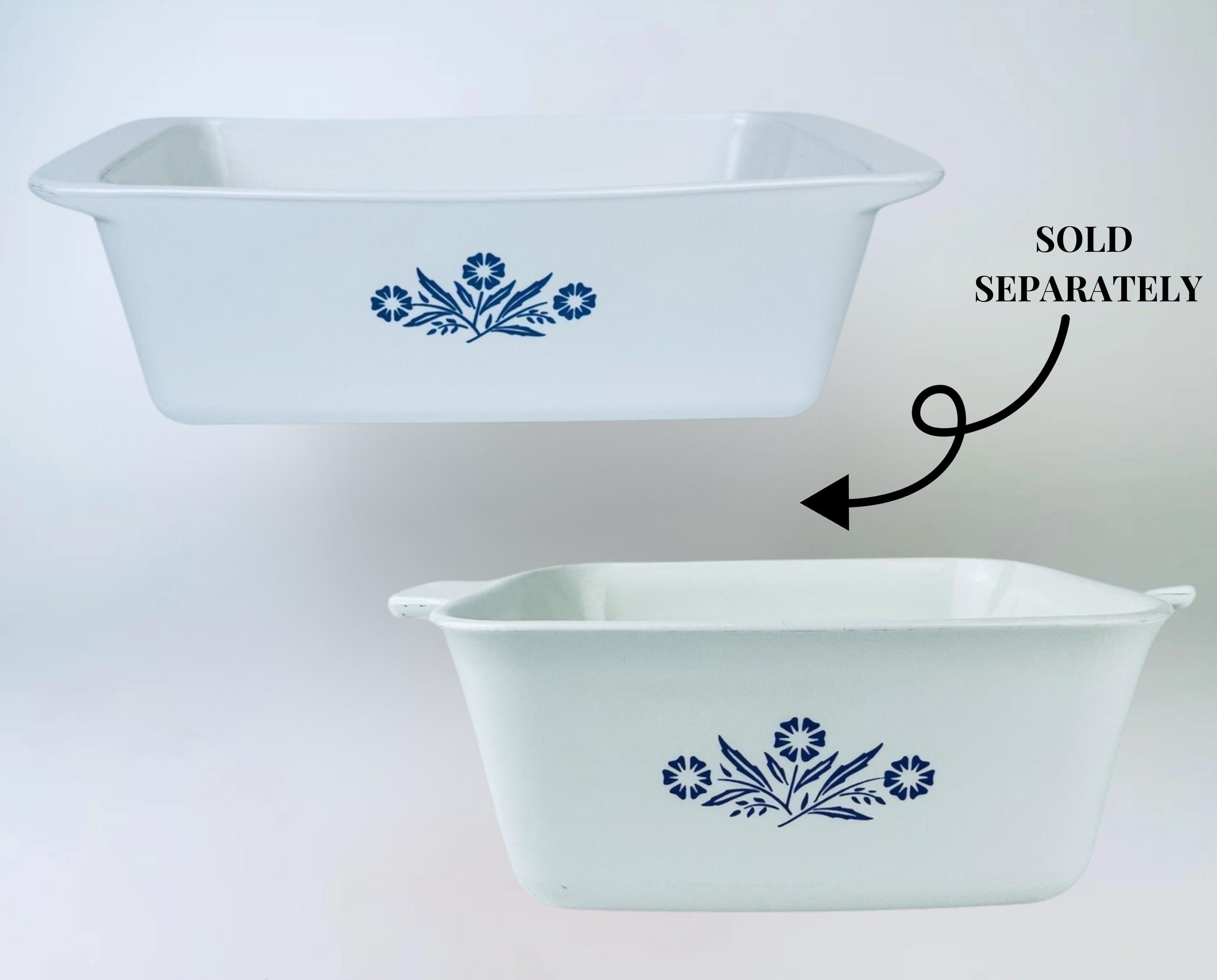 Vintage Blue Cornflower Corning Ware Loaf Pans - Made in Canada