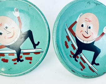 Vintage 1950's Metal Storybook Knobs - Etsy