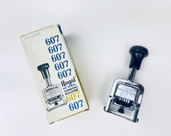 Vintage Regal Numbering Machine Stamp - Model #607 - Bostitch - Made In Japan