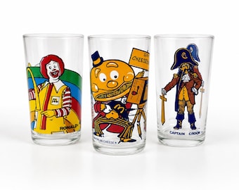 1970年代ヴィンテージ マクドナルドランド キャラクター グラス