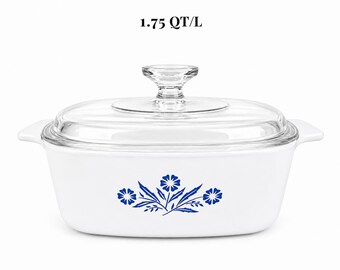 Vintage Blue Cornflower Corning Ware Casserole Dish - Made In