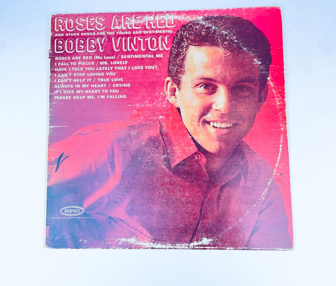 Vintage Bobby Vinton Roses Are Red Vinyl Record Epic Records Etsy