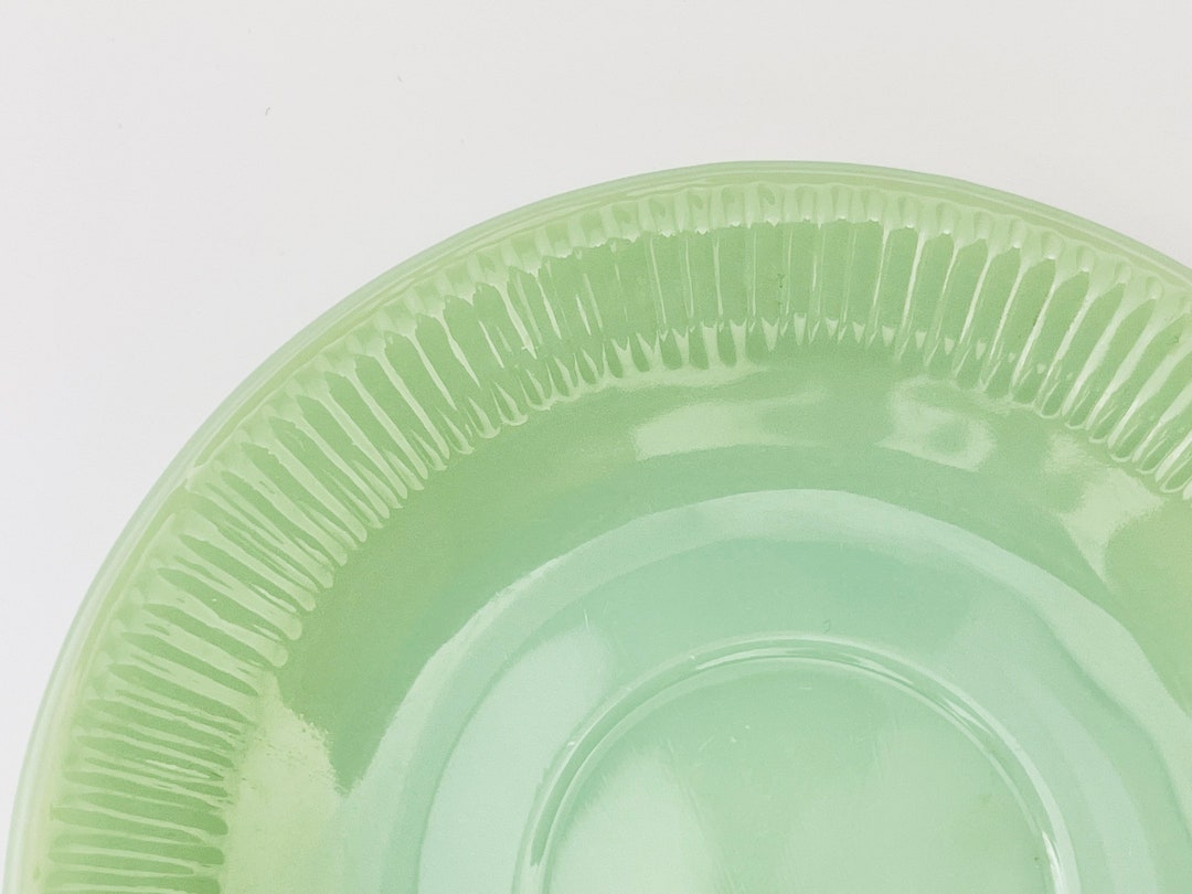 Vintage Fire King Jadeite Ribbed Saucer Replacement Etsy Canada