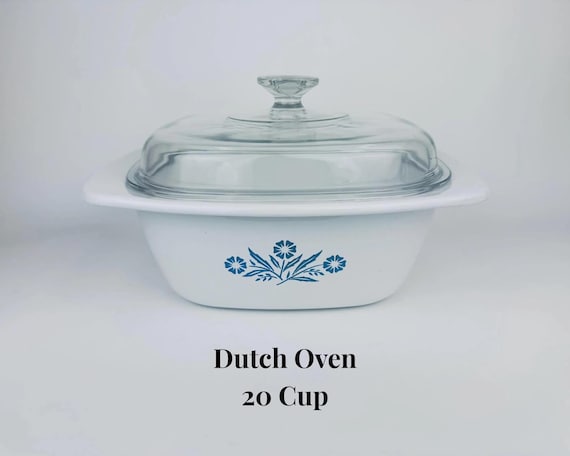 Vintage Blue Cornflower Corning Ware Casserole Dish - Made In