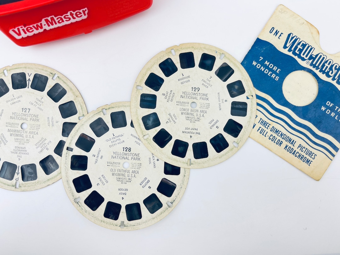 Vintage Viewmaster Reel Yellowstone National Park, Wyoming 1948 Set of