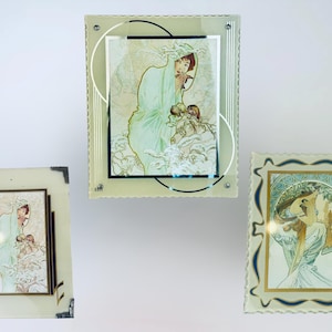 Vintage Art Deco Glass Picture Frame – Timeless Elegance for Your Treasured Memories