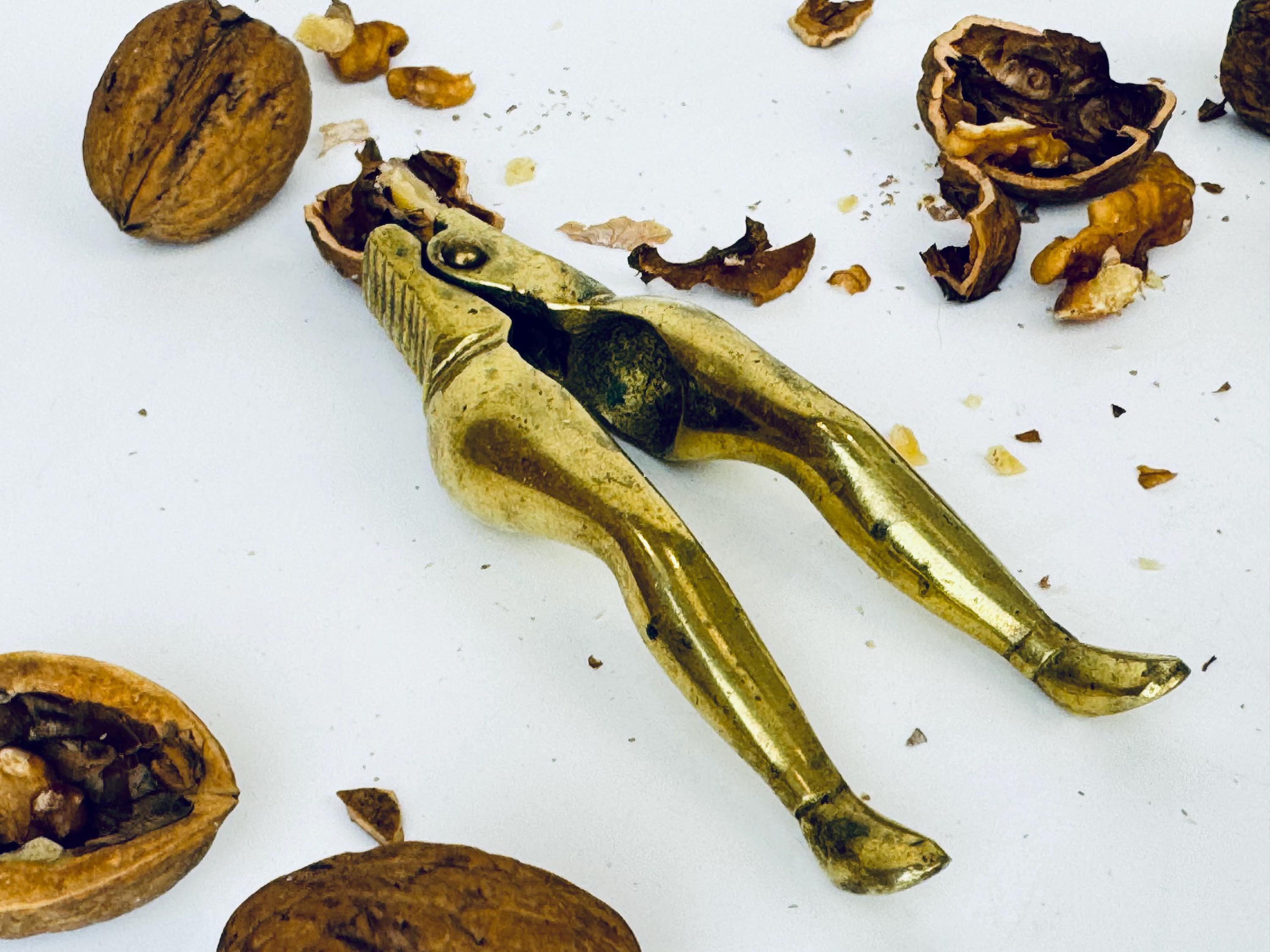 Mid‑century Brass Leg Nutcracker - 1960s Vintage Brass Kitchen
