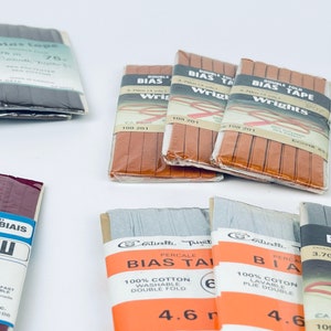 Vintage Schrägband - Verschiedene Farben + Breiten - Made In Canada/USA - New Old Stock (NOS) - Polyester + Baumwollmischung Bild 10