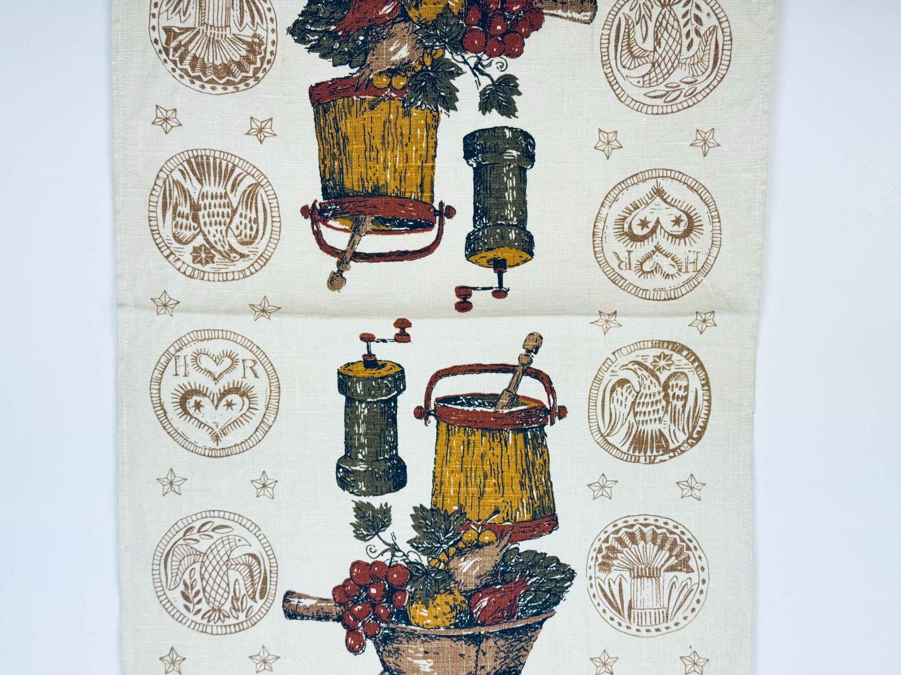洋書 Antique Linens: From the Kitchen to the Vintage Linen Kitchen Towel Green Stripe – Thistle Hill
