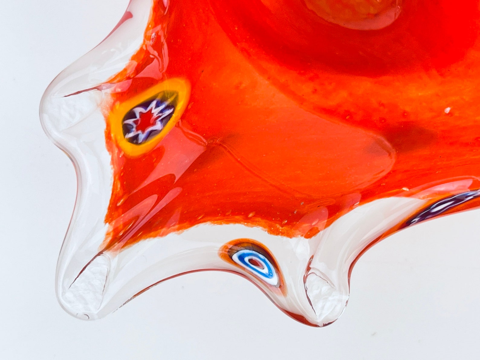 Vintage Murano Hand Blown Red Art Glass Decorative Etsy